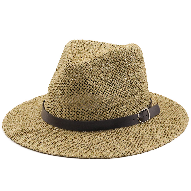 Bucket Hat Straw - Sombrero panamá de jazz Simple con
