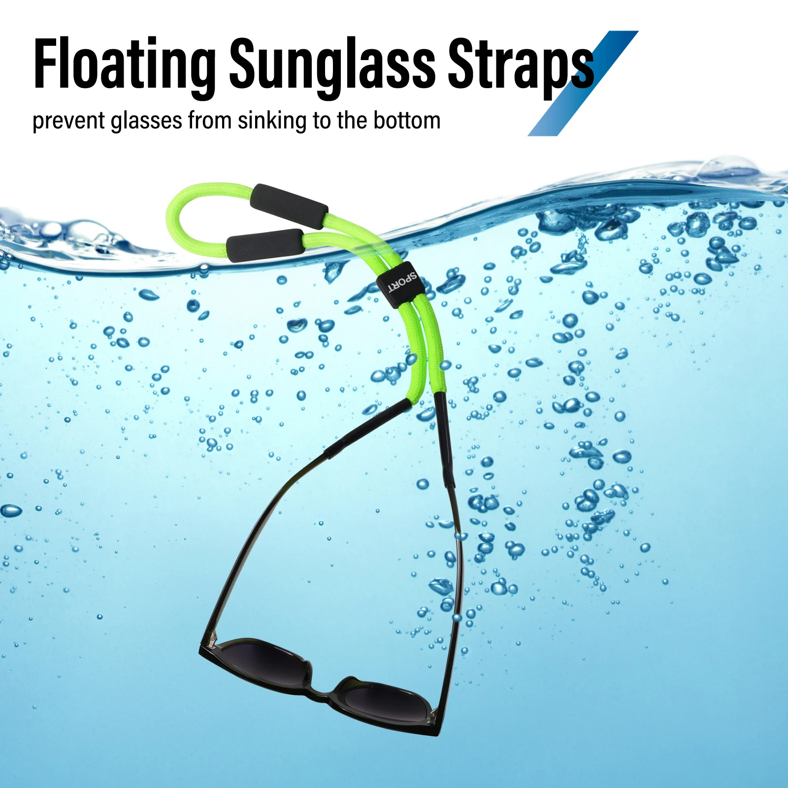 Sunglass Retainer Cord - Cordón flotante para gafas, correa para
