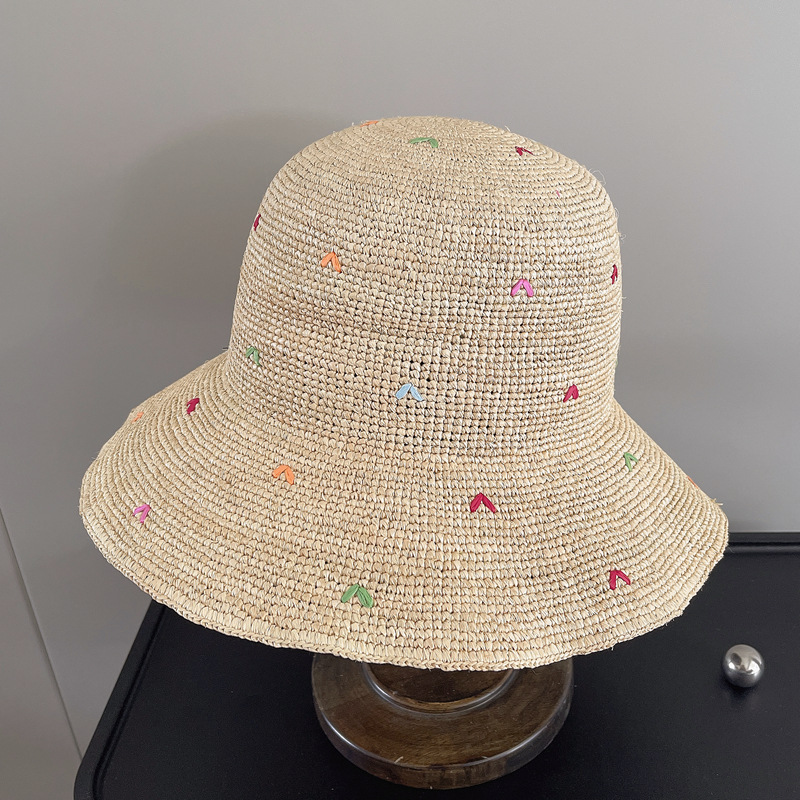 Sombrero de paja de rafia con  - Bucket Hat Straw reseña y precio