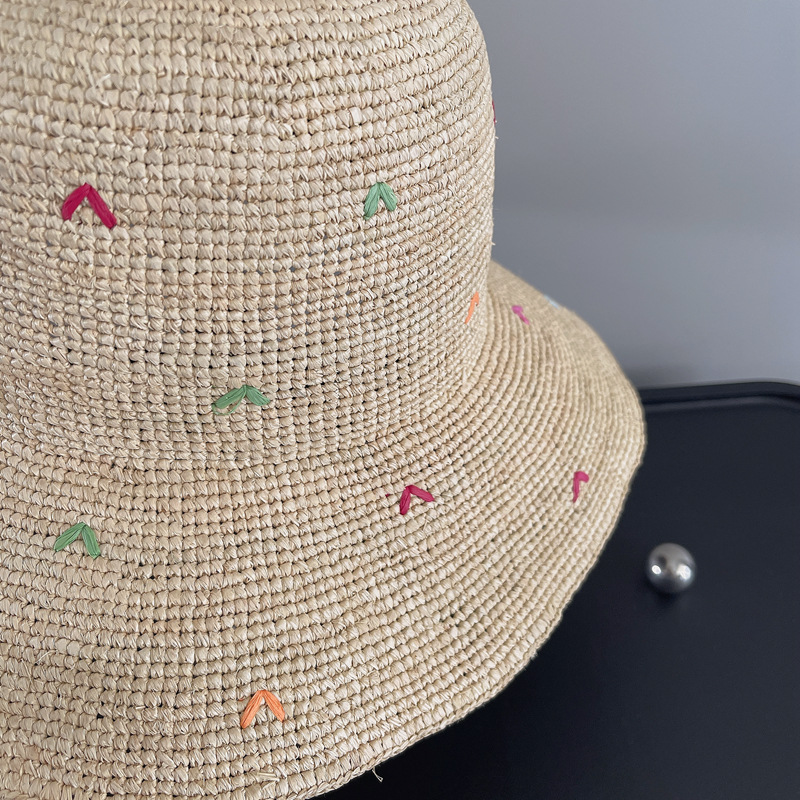 Sombrero de paja de rafia con  - Bucket Hat Straw reseña y precio